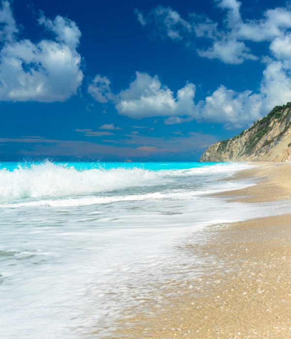 The famous Egremni beach (Lefkada,Greece)